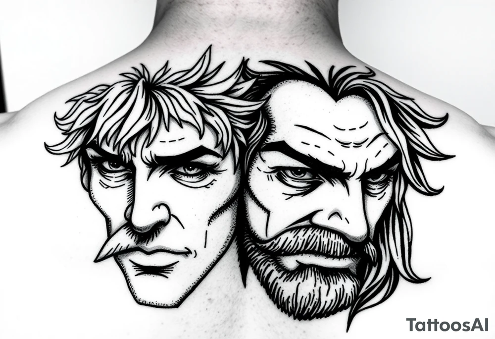 seasons faces tattoo idea