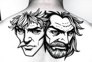 seasons faces tattoo idea