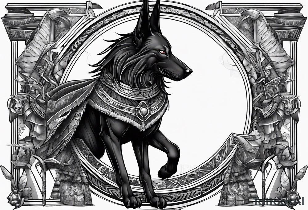 Batalla Anubis and ra tattoo idea