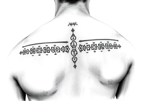 Nordic runes design left arm tattoo idea