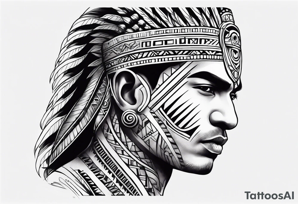 Male columbian tribal tattoo on leg tattoo idea