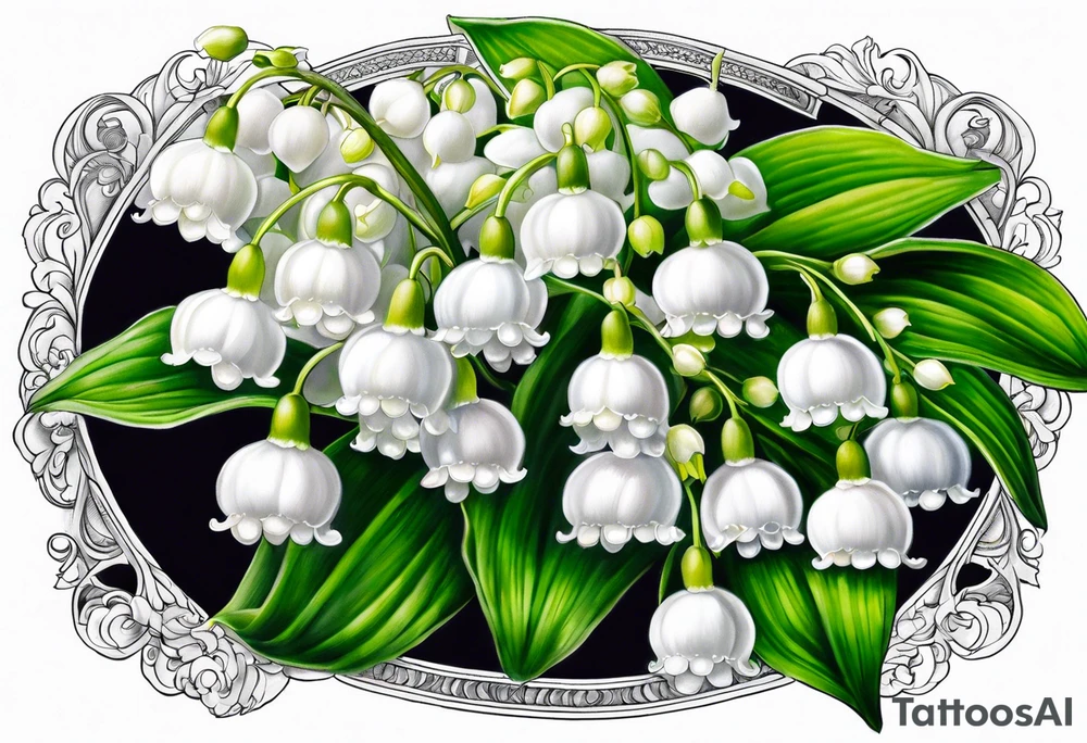 lily of the valley, baneberries tattoo idea