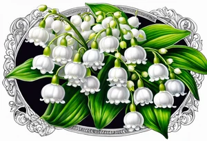 lily of the valley, baneberries tattoo idea