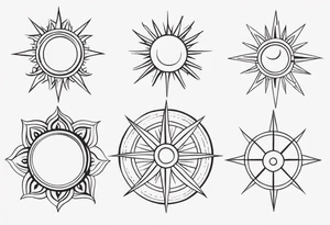 A very simple sun tattoo idea