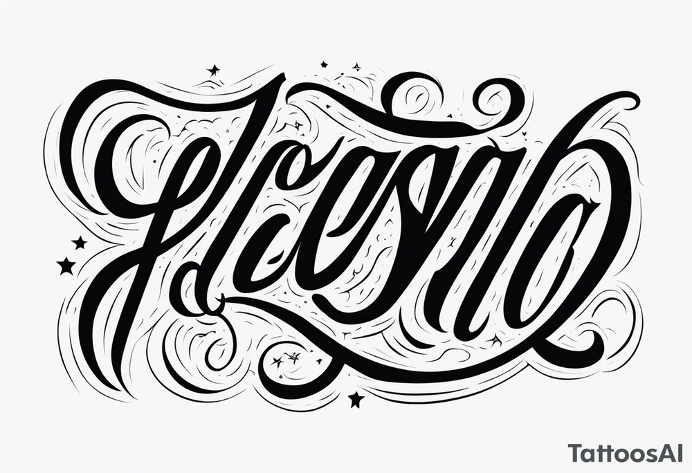 Alexandra
Negative space 
Cholo script tattoo idea