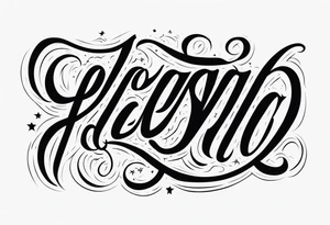 Alexandra
Negative space 
Cholo script tattoo idea