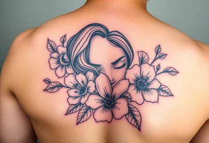 Lola with flowers and 01-10-2024 tattoo idea