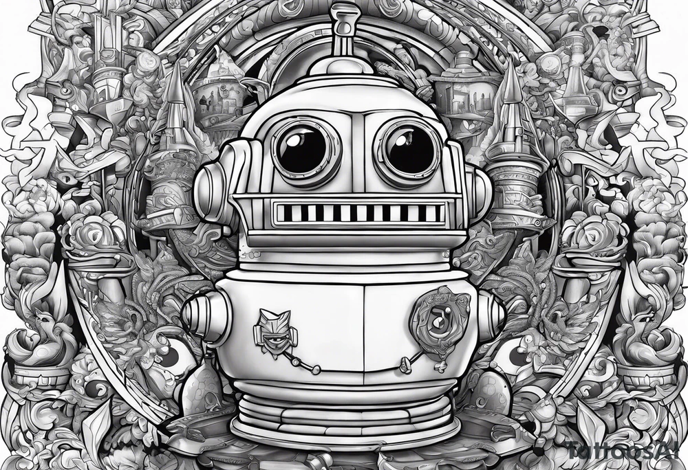Futurama Bender Fry's that where he says fuck you tattoo idea