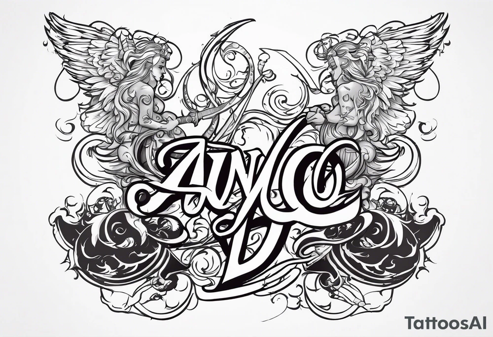 Angel vs Devil back tattoo design tattoo idea