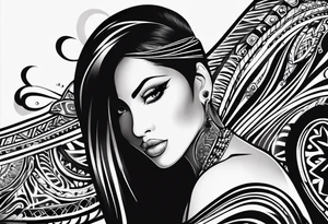 Could you make a tribal tattoo that the tribal pattern make the name Grace tattoo idea