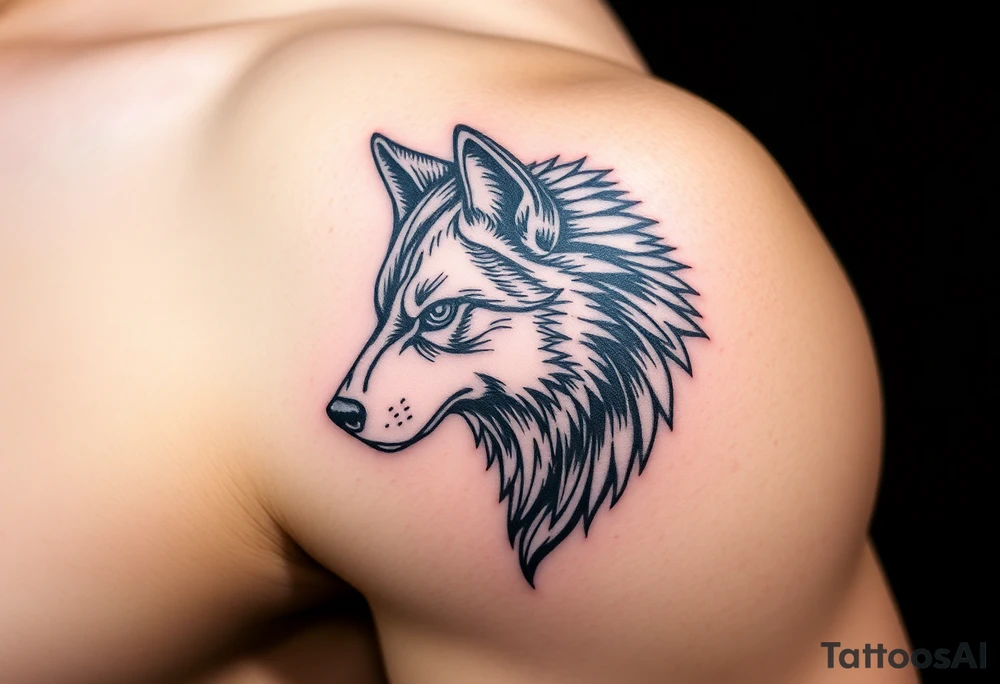 Wolf tattoo idea