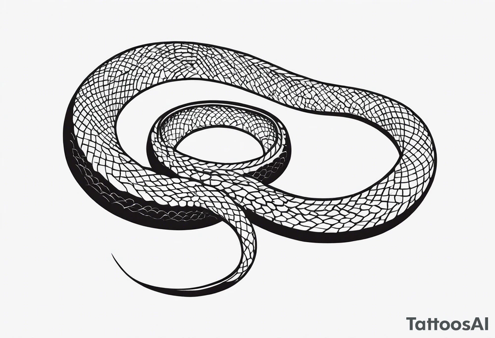 small snake stretched out tattoo idea