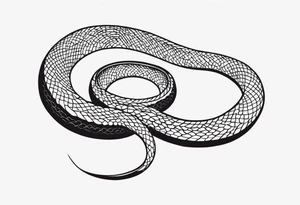 small snake stretched out tattoo idea