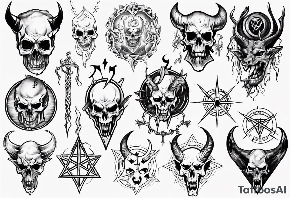 Satanic tattoo idea
