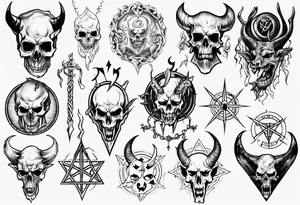 Satanic tattoo idea