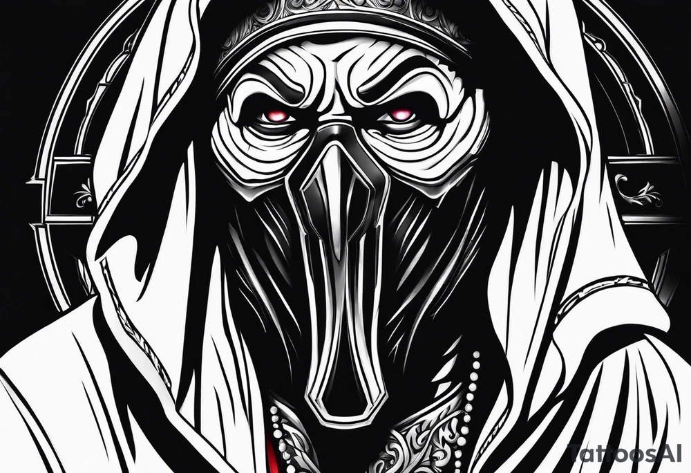 ghostface killer from scream tattoo idea