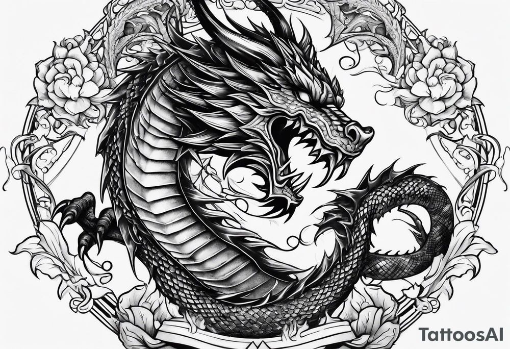 Dragon spine tattoo idea