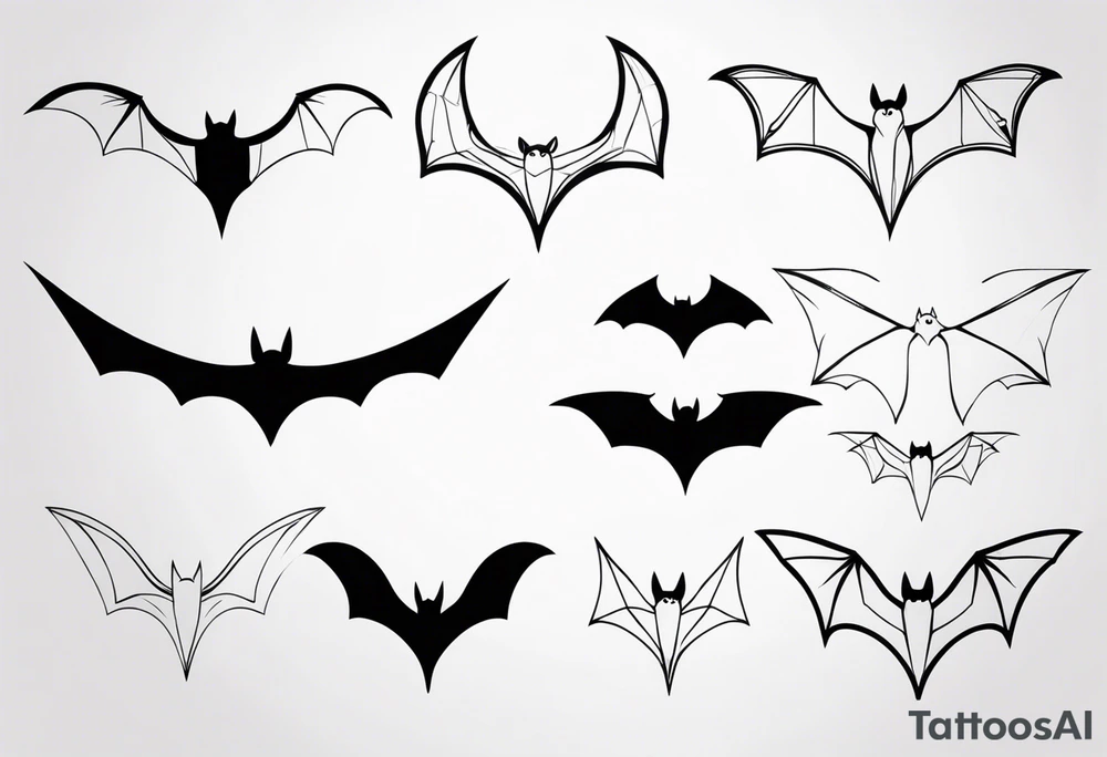 Bat Silhouettes tattoo idea