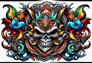 Graffiti art of the name Evil Jaga tattoo idea