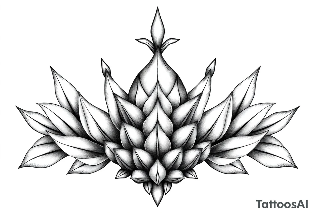 Crown pineapple vagina anus tattoo idea
