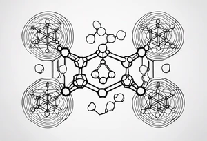 psilocybin and serotonin chemical structure tattoo idea