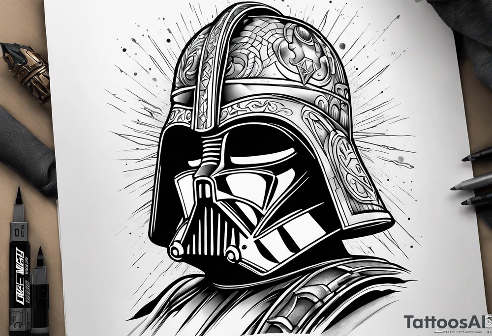 Gladiator forearm Star Wars and Dallas cowboys tattoo idea