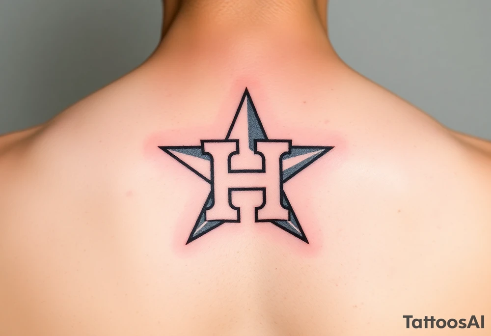 Old Houston Astros star logo tattoo idea