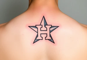 Old Houston Astros star logo tattoo idea