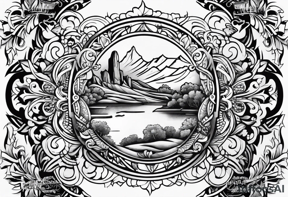 Texas themed sleeve tattoo idea
