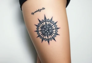Sundial casting shadow with handwriting “Hug somebody ya like” above. tattoo idea