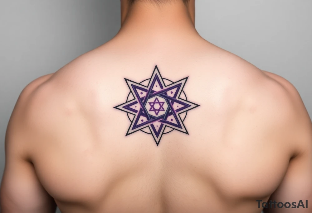 3D merkaba symbol colored light purple 
More options tattoo idea