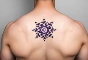 3D merkaba symbol colored light purple 
More options tattoo idea