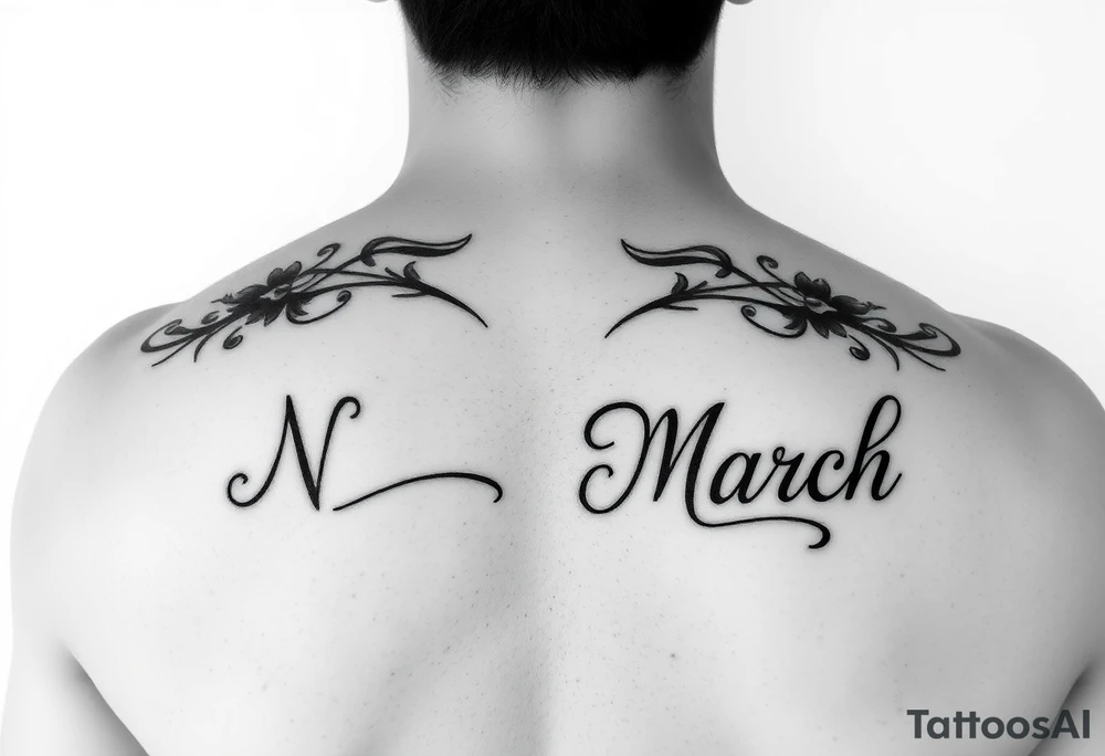 Make a tattoo for my best friend and I who she was born in November and I was born in March tattoo idea