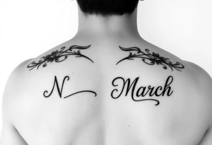 Make a tattoo for my best friend and I who she was born in November and I was born in March tattoo idea