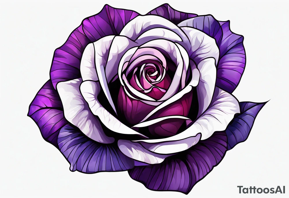 Purple rose tattoo idea