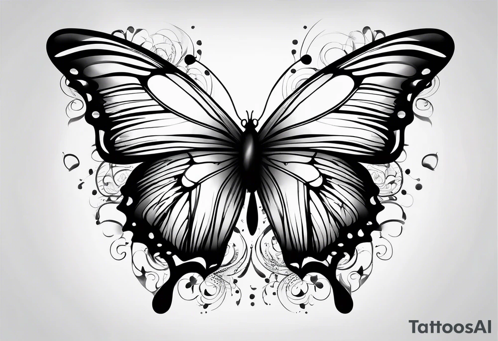 butterfly with a semicolon tattoo idea