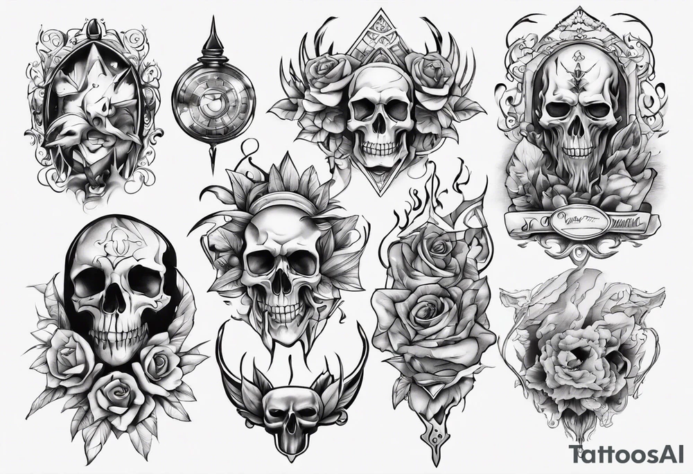 A part of fancy house tattoo idea