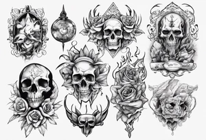 A part of fancy house tattoo idea