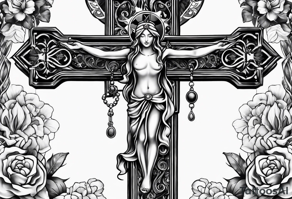 rosary tattoo idea