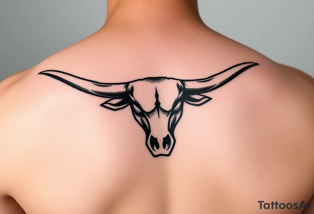 Football tattoo of the Texas longhorn tattoo idea