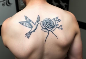 forearm tattoo doves and a rose (make it  a realistic art style )and grandmothers name that is "rose" add lots clouds to the backround tattoo idea