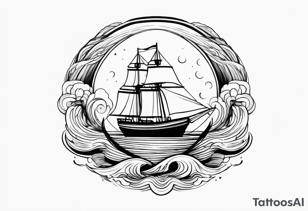 Leuchtturm 
Seil Bild 
Feuer 
Welle 
Schiff tattoo idea