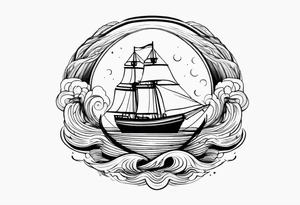 Leuchtturm 
Seil Bild 
Feuer 
Welle 
Schiff tattoo idea