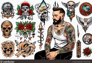 man getting tattoo tattoo idea
