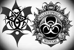 biohazard symbol tattoo idea