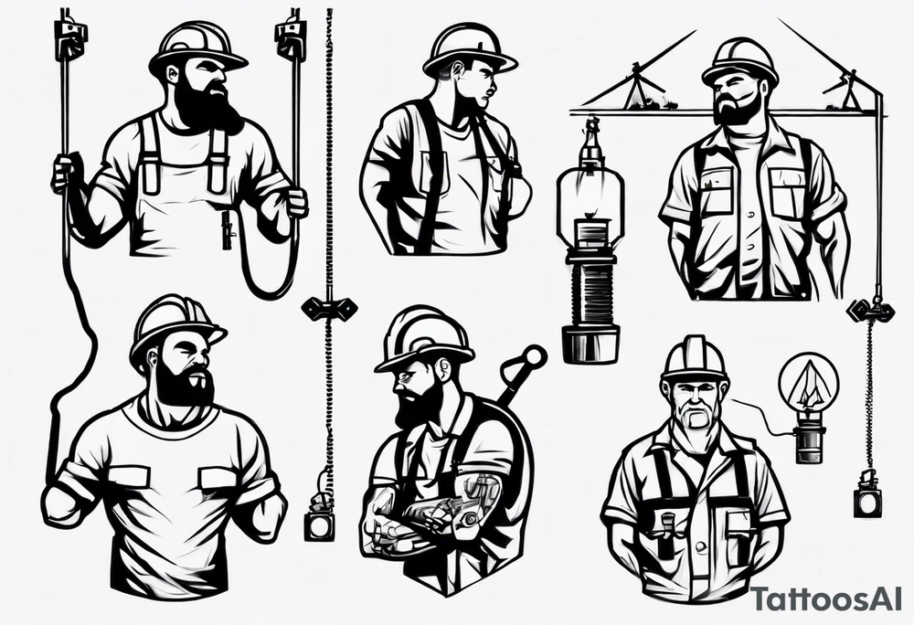 power line utility worker tattoo idea