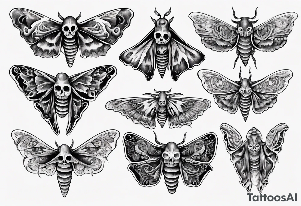 Death moth tattoo idea