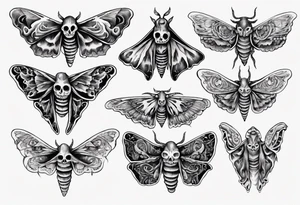 Death moth tattoo idea