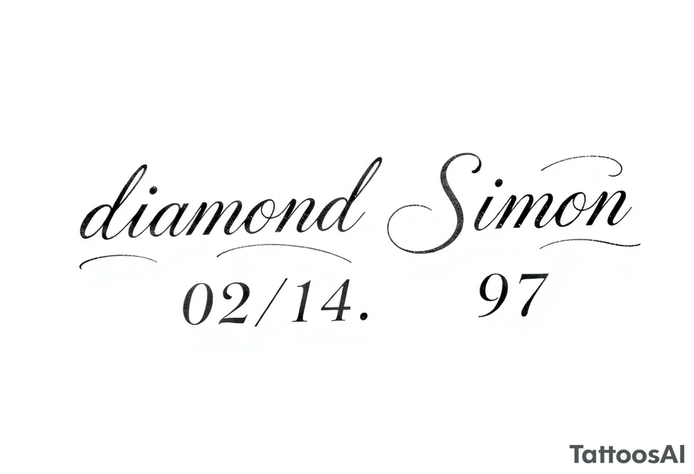 diamond Simon 02/14/97 tattoo idea