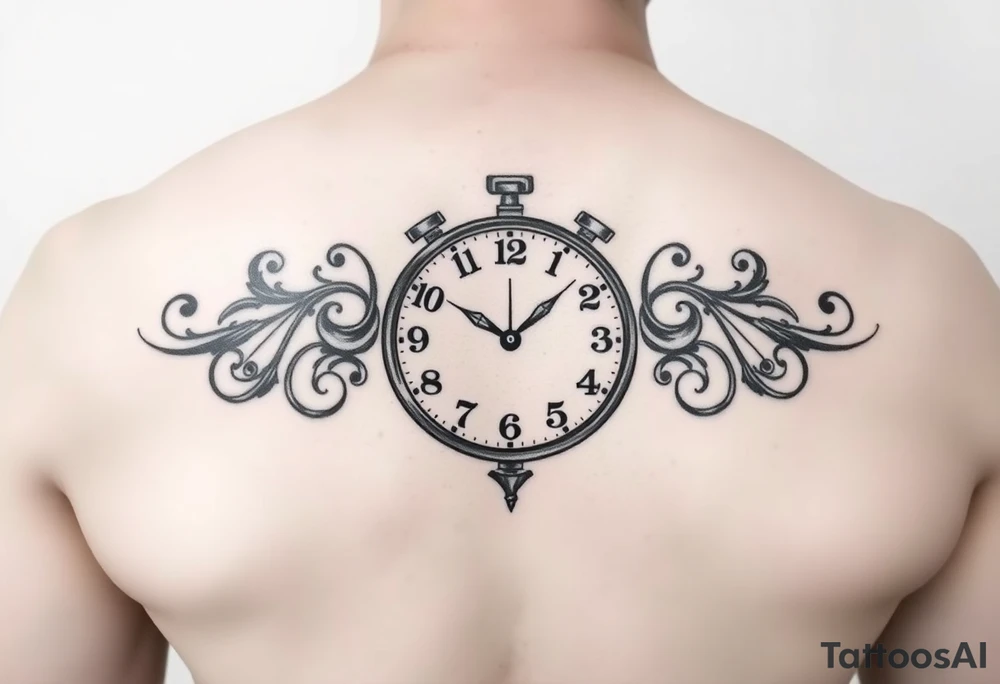 analog Clock set to 03:09 tattoo idea
